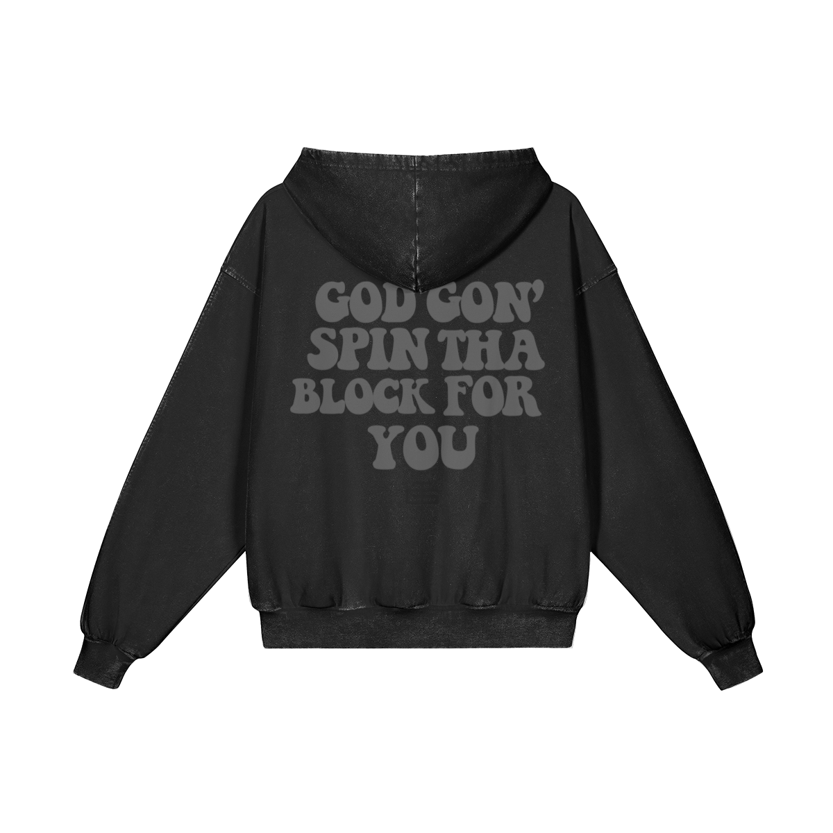 Spin Tha Block- Acid Wash Hoodie